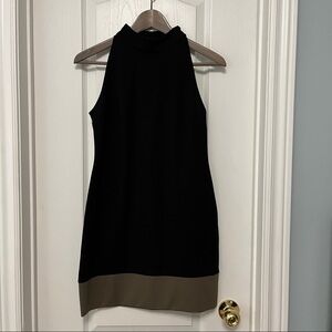 Black dress with high neck
